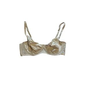 Jessica Simpson Cream Mesh Polka Dot Unlined Underwire Soft Bra Size 38C